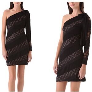 Diane Von Furstenberg Noemi Satin Crepe Black Dress | 6